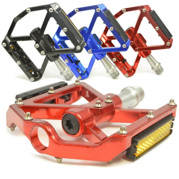 Road Mountain Bike Pedals Flat Wide Platform Sealed Bearing 9//16 in For MTB BMX